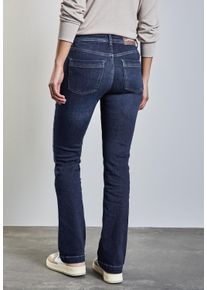 Street One Damen Slim-fit-Jeansdunkelblau soft washed, casual, Gr. 33, unifarben, Web, 92% Baumwolle, 6% Elastomultiester, 2% Elasthan, Jeans,