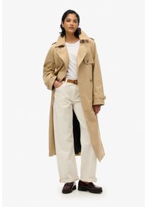 Superdry Damen Trenchcoat "CLASSIC TRENCH JACKET"shaker beige, casual, Gr. S, unifarben, Web, Obermaterial: 100% Baumwolle, Mäntel