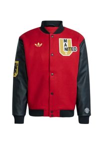 Adidas Manchester United Bomberjacke Herren - rot - Gr. M - Polyester/Polyacryl/Wolle