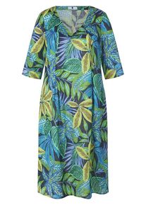 Anna Aura - Kleid mit V-Ausschnitt, blau, Gr. 40 / M - Baumwolle