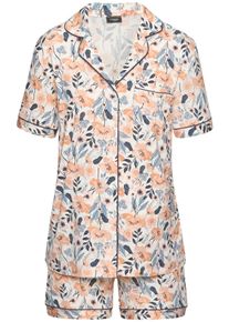 Vivance Dreams Damen Umstandspyjama, Gr. 32weiß, orange, blau, geblümt, Single Jersey, Obermaterial: 95% Viskose, 5% Elasthan, gemustert, feminin,