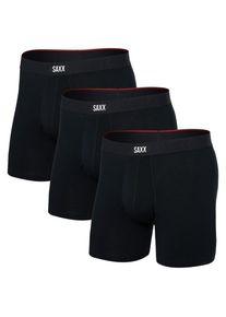 Kunstfaserunterwäsche SAXX Vibe Xtra Boxer Brief Fly 3-Pack Herren (Gr L |schwarz)