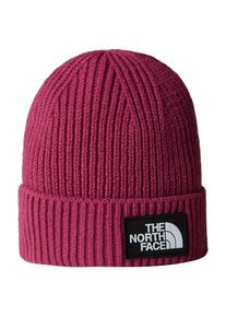 The North Face TNF Box Logo Cuffed Beanie Mütze Kinder Freizeit (Gr One Size |rot)