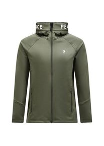 Fleecejacke Peak Performance Rider Zip Hood Herren (Gr L |oliv)