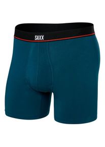 SAXX Non-Stop Stretch Cotton Boxer Brief Alltagsunterwäsche Men (Größe M |blau)