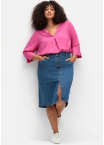 Große Größen Schmaler Jeansrock im Curvy-Schnitt MANUELA Gr. 50 blau von sheego für Damen