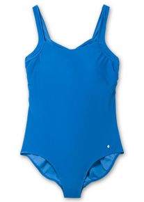 Große Größen Badeanzug mit tiefem Rückenausschnitt Gr. 58D blau von sheego für Damen