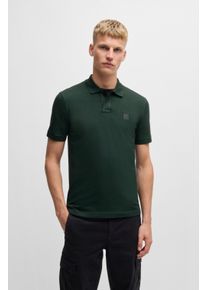 Poloshirt BOSS Orange "Passenger", Herren, Gr. M, grün (open grün350), Jersey, Obermaterial: 95% Baumwolle, 5% Elasthan, casual, Basic hüftbedeckend, hoch geschlossener Ausschnitt, Kurzarm eng Bündchen, Shirts, mit Polokragen