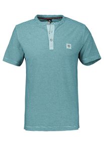 Lerros Herren Henleyshirt "Lerros Herren Serafino-Shirt, gestreift"coastal blau, Gr. M, 100% Baumwolle, Shirts