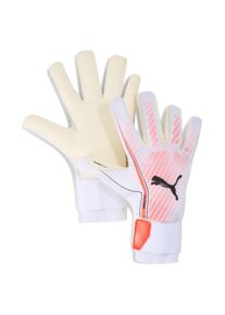 Puma Damen Torwarthandschuhe "ULTRA ULTIMATE Hybrid Torwarthandschuhe Unisex"weiß glowing rot schwarz, Gr. 7, Obermaterial: 95% Polyester, 5%