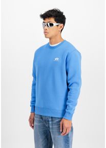 Herren Sweater "Alpha Industries Men - Sweatshirts Basic Sweater Small Logo"mediteranian blau, Gr. S, Alpha Industries, Obermaterial: 80% Baumwolle,