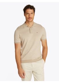 Tommy Hilfiger Herren Poloshirt "ESSENTIAL COTTON KNITTED POLO"sandalwool, ivory petal, casual, Gr. XXXL, Strick, Obermaterial: 100% Baumwolle, Shirts
