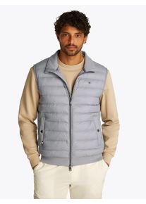 Tommy Hilfiger Herren Steppweste "MIX MEDIA VEST"medium grau heather, casual, Gr. XL, Web, Obermaterial: 72% Baumwolle, 28% Polyester, Westen,