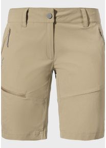 Schöffel SCHÖFFEL Damen Shorts "Shorts Toblach2"4705, beige, sportlich, Gr. 42, Oberstoff: 89% Nylon, 11% Elasthan, Hosen