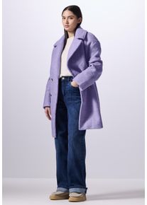 Damen Wollmantelgrayed lila, casual, Gr. 38, STREET ONE STUDIO, unifarben, Stoff, Obermaterial: 100% Polyester; Futter: 100% Polyester, Mäntel, in