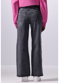 Damen Gerade Jeansdunkelgrau soft washed, casual, Gr. 30, STREET ONE STUDIO, unifarben, Jeans, 84% Baumwolle, 13% Polyester, 3% Elasthan, Jeans, High