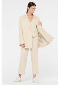 Damen Jackenblazerraw cotton, casual, Gr. XXXL, SENSES.THE LABEL, unifarben, Material: 84% Polyester, 13% Viskose, 3% Elasthan, Futter: 100%