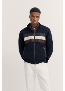 Bugatti Herren Sweatjacke390, marine, casual, Gr. XXL, unifarben, Sweatware, 90% Baumwolle, 10% Polyester, Sweatjacken, mit Reißverschluss und