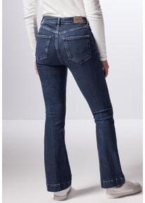 Damen Slim-fit-Jeansdunkelblau authentic washed, casual, Gr. 33, STREET ONE STUDIO, unifarben, Jeans, 98% Baumwolle, 2% Elasthan, Jeans, High Waist