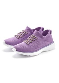 Lascana Sneaker violett Gr. 35 für Damen. Mit Glitzerdetails