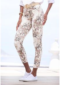 Lascana Damen 7/8-Jeggings, bunt, modisch, Gr. 34, bedruckt, Denim/Jeans, Obermaterial: 67% Baumwolle, 29% Polyester, 4% Elasthan, Hosen, mit