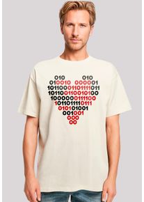 F4NT4STIC Herren T-Shirt "I love you Binary Code Herz", beige, casual, Gr. 5XL, Obermaterial: 100% Baumwolle, Shirts, Premium Qualität