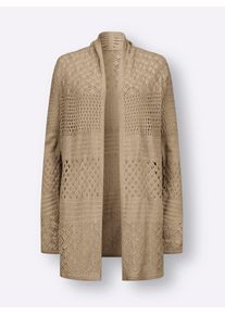 Classic Basics Damen Strickjacke, beige, Gr. 56, unifarben, 100% Polyacryl, Strickjacken