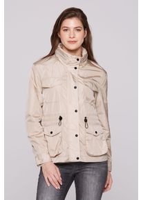 SOCCX Damen Outdoorjacke, braun, casual, Gr. XXXL, unifarben, Material: 100% Polyamid, Futter: 100% Polyester, Jacken, mit Stehkragen & Kapuze