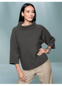 Heine Damen 3/4 Arm-Pullover "Pullover", grau, Gr. 40, unifarben, 50% Viskose, 28% Polyester, 22% Polyamid, Pullover