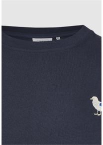 Cleptomanicx Herren Sweatshirt "Embro Gull", schwarz, casual, Gr. XS, bestickt, 100% Baumwolle, Sweatshirts, mit kleiner Möwen-Stickerei