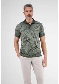 Lerros Herren Poloshirt "Lerros Poloshirt *Floral Lines*", grün, Gr. S, 100% Baumwolle, Shirts