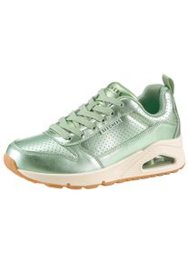 Skechers Damen Sneaker "UNO-METALLIXS", Gr. 40, grün, Leder, metallic, sportlich, Schuhe, Keilsneaker, Plateausneaker, Schnürschuh, Halbschuh im