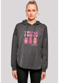 F4NT4STIC Damen Kapuzenpullover "Valentinstag You're Sweet Gummy Bears", grau, casual, Gr. XS, Obermaterial: 100% Baumwolle, Pullover, Premium