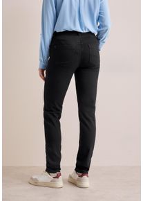 Cecil Damen Slim-fit-Jeans, schwarz, casual, Gr. 28, unifarben, Jeans, 75% Baumwolle, 23% Polyester, 2% Elasthan, Jeans, High Waist