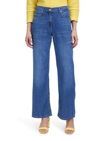Betty Barclay Damen Slim-fit-Jeans "Betty Barclay Casual-Hose mit Waschung", blau, Basic, Gr. 44, Obermaterial: 50% Baumwolle, 40% Lyocell, 10%