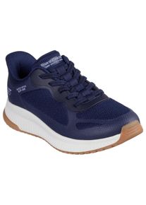 Skechers Damen Slip-On Sneaker "BOBS SQUAD 4", Gr. 40, blau, Mesh, Synthetik, sportlich, Schuhe, Slipper, Freizeitschuh, Halbschuh mit Memory Foam
