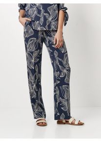 Toni Damen Stoffhose "Luisa", blau, casual, Gr. 44, bedruckt, Web, Obermaterial: 100% Lyocell, Hosen, mit All-Over Print