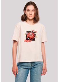 F4NT4STIC Damen T-Shirt "Lips like sugar retro fashion Valentinstag", pink, casual, Gr. XS, Obermaterial: 100% Baumwolle, Shirts, Premium Qualität