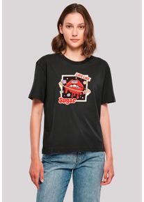F4NT4STIC Damen T-Shirt "Lips like sugar retro fashion Valentinstag", schwarz, casual, Gr. M, Obermaterial: 100% Baumwolle, Shirts, Premium Qualität