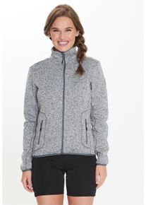 WHISTLER Damen Fleecejacke "SAMANI", grau, sportlich, Gr. 42, meliert, 100% Polyester, Jacken, aus schnell trocknendem Funktionsmaterial