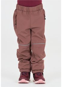 ZIGZAG Kinder Softshellhose "Ludo", braun, casual, Gr. 98, unifarben, 96% Polyester, 4% Elasthan, Hosen, mit 8000 mm Wassersäule