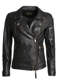 JCC Damen Bikerjacke "7080", schwarz, Gr. 44, Obermaterial: 100% Leder, Schaf / Futter: 100% Baumwolle / Ärmelfutter: 100% Polyester, Jacken