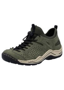 Rieker Damen Slip-On Sneaker, Gr. 42, grün, Lederimitat, Textil, sportlich, Schuhe, Schlupfschuh, Freizeitsneaker, Halbschuh mit markanter Laufsohle