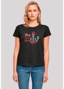 F4NT4STIC Damen T-Shirt "Anti Valentinstag Roses are red", schwarz, casual, Gr. XL, Obermaterial: 100% Baumwolle, Shirts, Premium Qualität