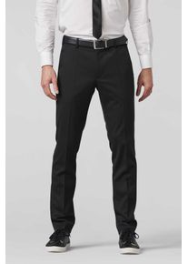 MEYER Herren Anzughose "Bonn", schwarz, Gr. 46, unifarben, 53% Polyester;45% Wolle;2% Elasthan, Hosen, mit 4-Way-Stretch