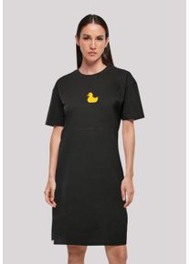 F4NT4STIC Damen Shirtkleid "Ente Gelb", schwarz, casual, Gr. XL, Obermaterial: 100% Baumwolle, Kleider, Print