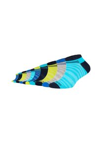 Camano Kinder Sneakersocken "Sneakersocken Mesh Ventilation 10er Pack", Gr. 35, blau, 70% Baumwolle 28% Polyester 2% Elasthan, Colorblocking, Socken