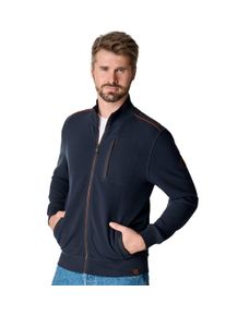 Casamoda Herren Sweatjacke "Casamoda Sweatjacke uni", blau, Gr. XL, 95% Baumwolle, 5% Elasthan, Sweatjacken