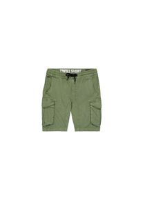Herren Sweatshorts "Alpha Industries Men - Shorts Cotton Twill Jogger Short", grün, Gr. M, Alpha Industries, Obermaterial: 98% Baumwolle, 2% Elastan,