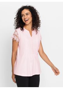 Inspirationen Damen Shirttop, rosa, Gr. 40, unifarben, 50% Baumwolle, 50% Modal, Tops